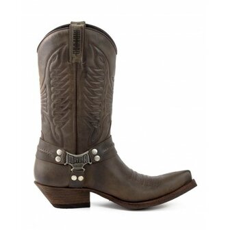 Mayura Boots 13 Bruin/Taupe Cowboy Western Laarzen Spitse Neus Schuine Hak Waxed Leer Sierspoor Zijaanzicht