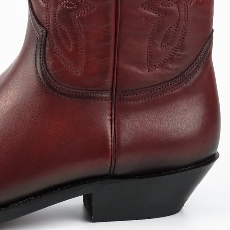 Mayura Boots 1920 Bordeaux / Spitse Cowboy Western Line Dance Dames Laarzen Heren Schuine Hak Echt Leer