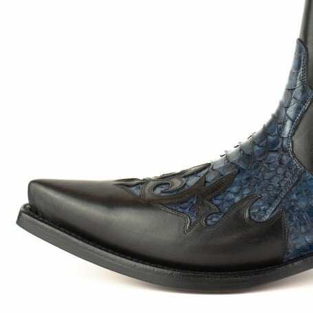 Mayura Boots ROCK 2500 Box Negro Pitón Azul